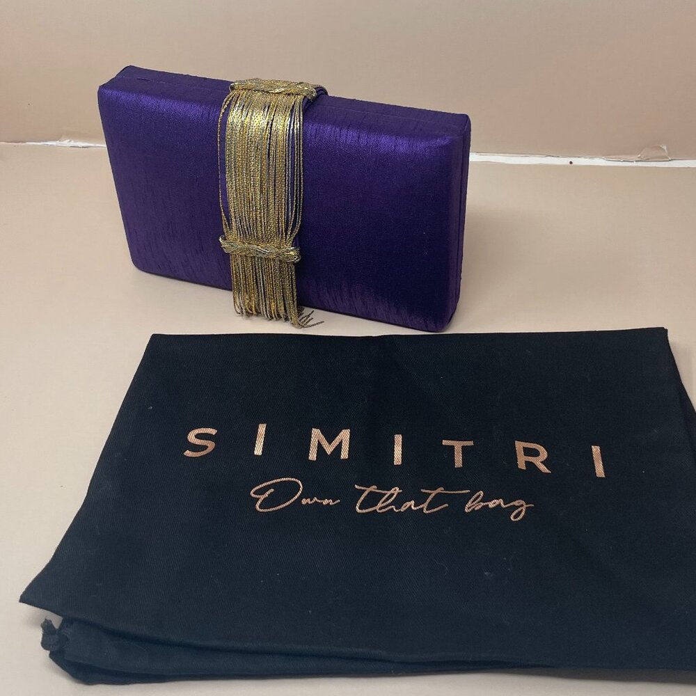 NWT | Simitri | Plum Fringe Clutch